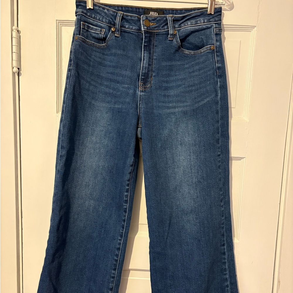Just Black Wide-Leg Jeans in Dark Blue Wash